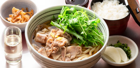 黒豚うどん定食