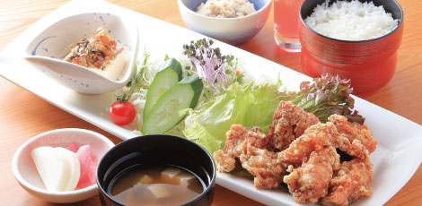 柚子胡椒からあげ定食